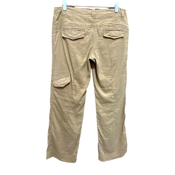 Theory Linen Blend Khaki Women’s Cropped Pants, Size 2 - Picture 4 of 8